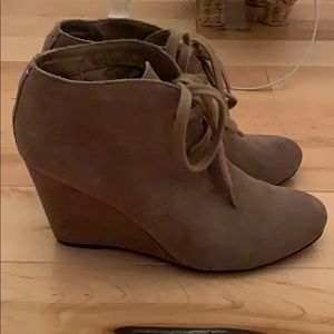 Suede Wedge booties